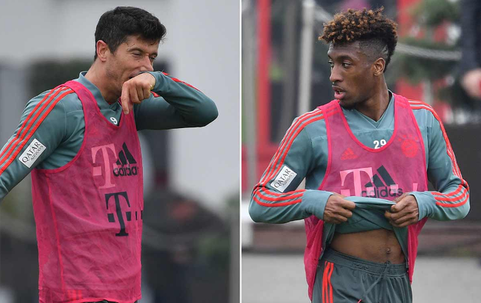 Coman and Lewandowski come to blows during Bayern training ground bust-up