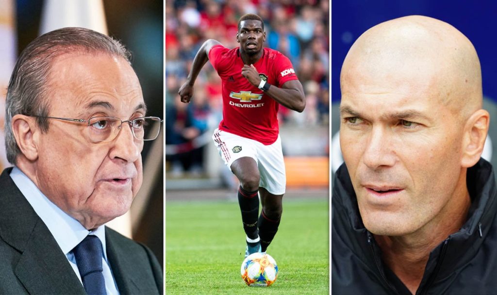 Zidane and Florentino Perez clash over Man Utd star Paul Pogba