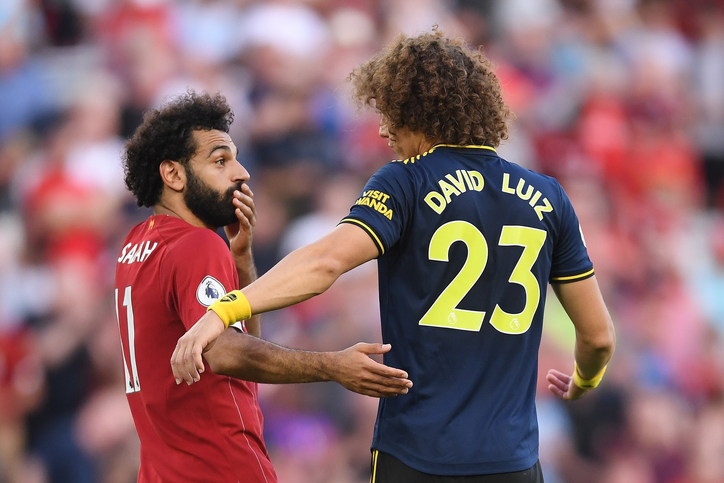 David Luiz reveals what Liverpool’s Mohamed Salah told him after penalty decision