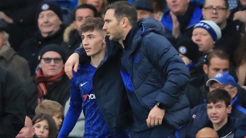 Billy Gilmour and Chelsea boss Frank Lampard