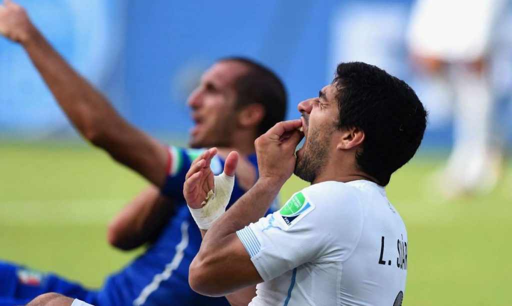 Chiellini admires Luis Suarez for biting him at the 2014 World Cup