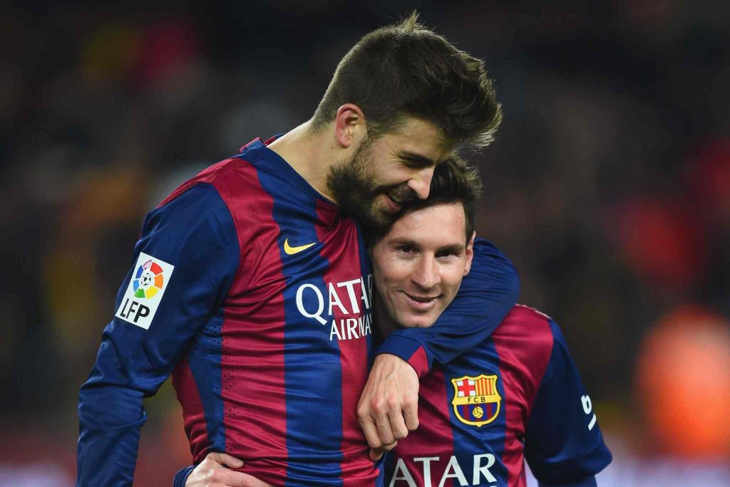 Pique and Messi