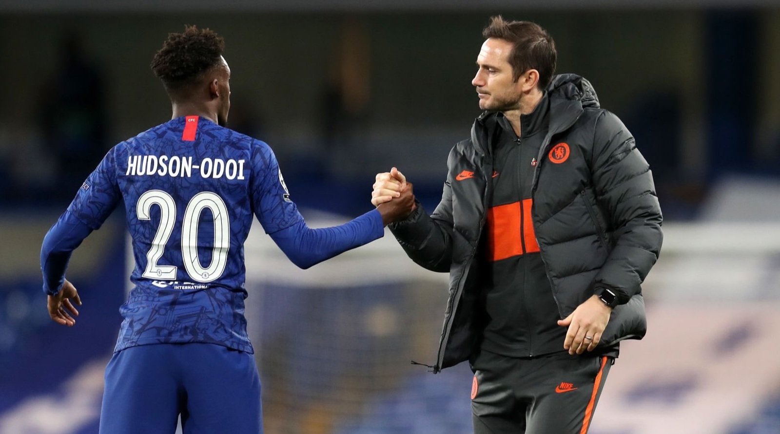 Frank Lampard reacts to Hudson-Odoi’s Chelsea title claim