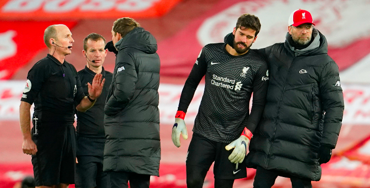 What Alisson told Klopp about Burnley penalty after Liverpool’s defeat