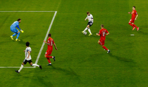 Watch: Timo Werner misses a sitter as Germany suffers defeat to North Macedonia