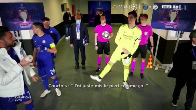 Courtois jokes about Timo Werner miss with Giroud in tunnel