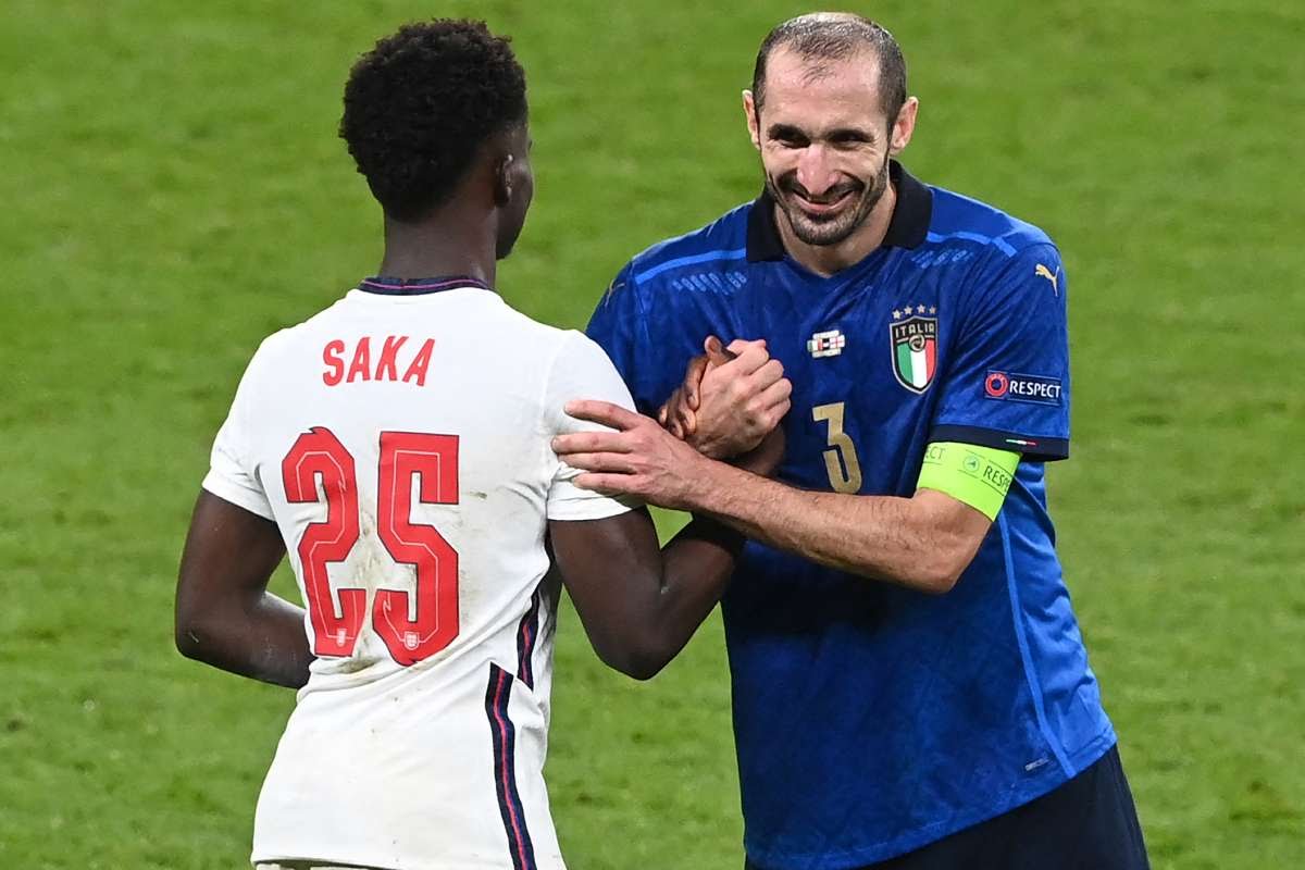Chiellini reveals he cursed Bukayo Saka before he missed the penalty in Euro 2020 final