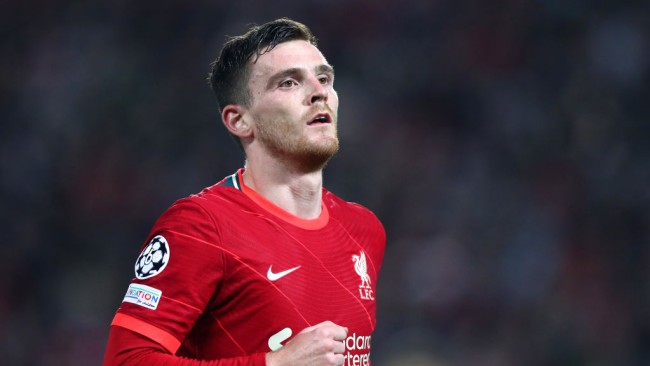 Liverpool’s Andy Robertson to miss Arsenal clash with hamstring injury