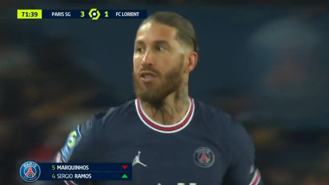 Sergio Ramos loudly booed by PSG supporters after returning from injury