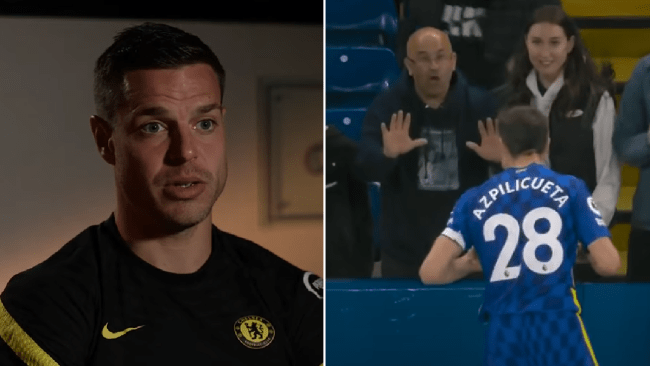Azpilicueta explains heated argument with Chelsea fan after Arsenal defeat
