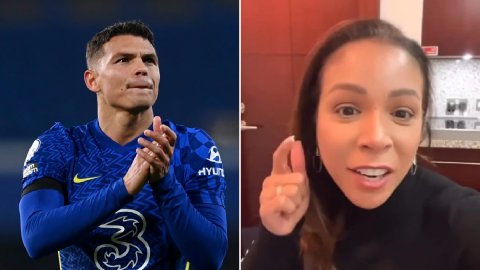 Thiago Silva’s wife blasts commentator after Chelsea’s defeat to Brentford