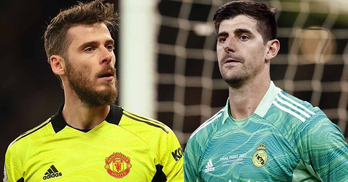 Courtois hits back after being compared to Man Utd goalie David de Gea