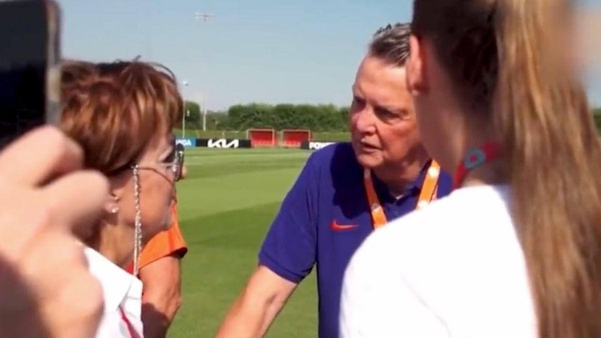 Netherlands manager Van Gaal caught on camera making sexual proposition to wife