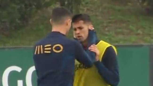 Ronaldo involved in altercation with Joao Cancelo in Portugal training