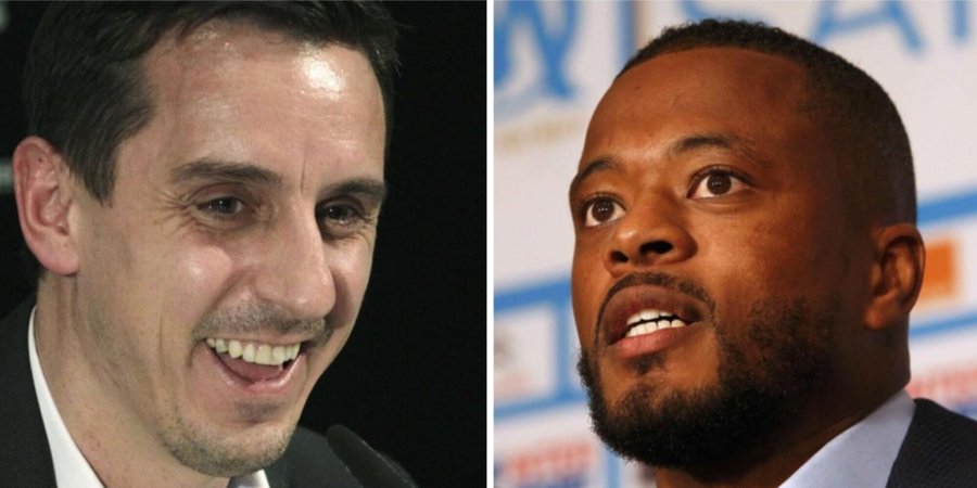 Patrice Evra ‘nearly killed’ Neville forcing Alex Ferguson to stop Man Utd training