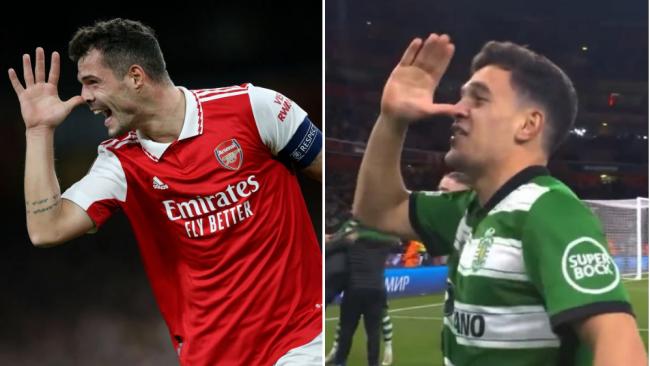 Sporting Lisbon star trolls Xhaka over goal celebration after Arsenal crash out