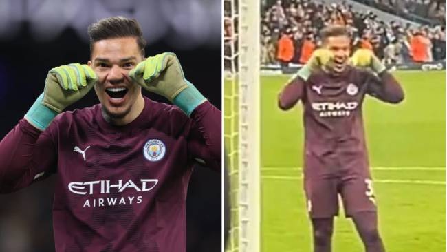 Ederson mocks Arsenal fans at the Etihad after Man City’s win