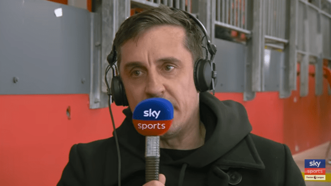 Neville accuses Arsenal star of breaking ‘rule’ in Liverpool draw