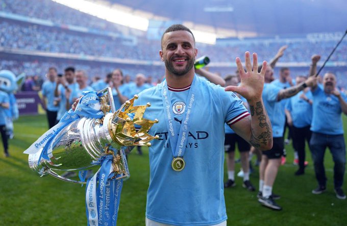 Kyle Walker aims foul-mouthed dig at Man Utd in Man City’s title party