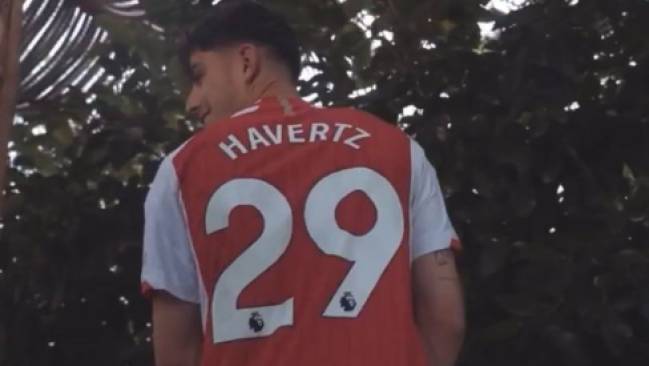 Havertz explains decision behind Arsenal squad number in leaked video