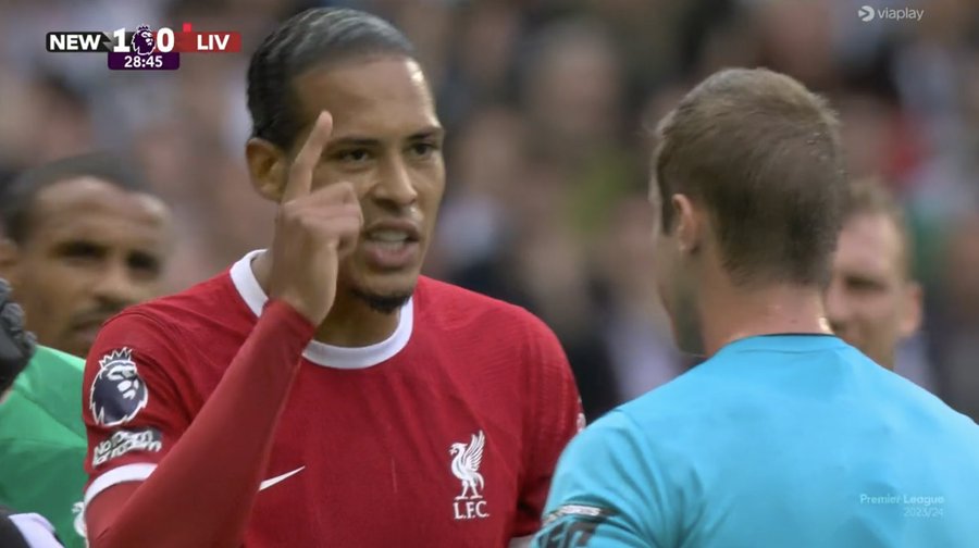 Klopp intervenes as furious Van Dijk ‘abuses’ officials over Liverpool red card