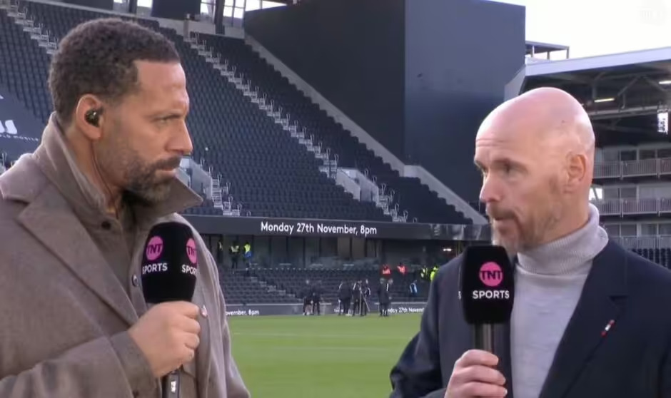 Erik ten Hag shuts down Ferdinand in frosty interview after Fulham victory