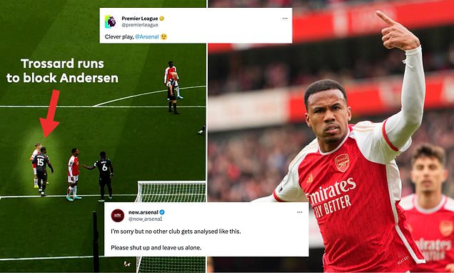 Arsenal supporters accuse Premier League of revealing their set-piece secrets