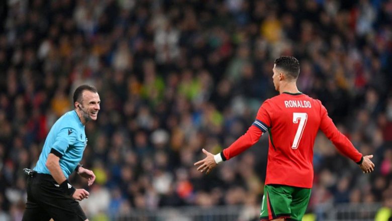‘Angry’ Cristiano Ronaldo confronts referee with ugly gesture after Portugal’s loss to Slovenia
