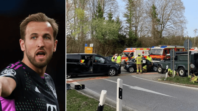 Three of Harry Kane’s children injured in serious car crash in Germany