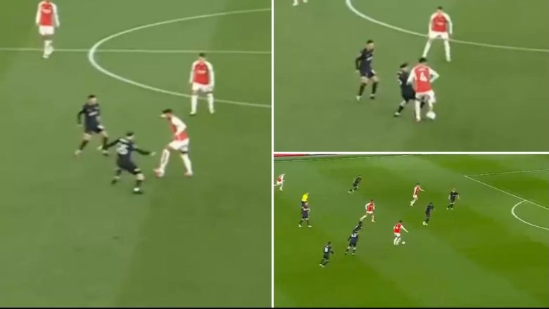 Ben White pulls off outrageous Zidane-like roulette spin vs Luton Town
