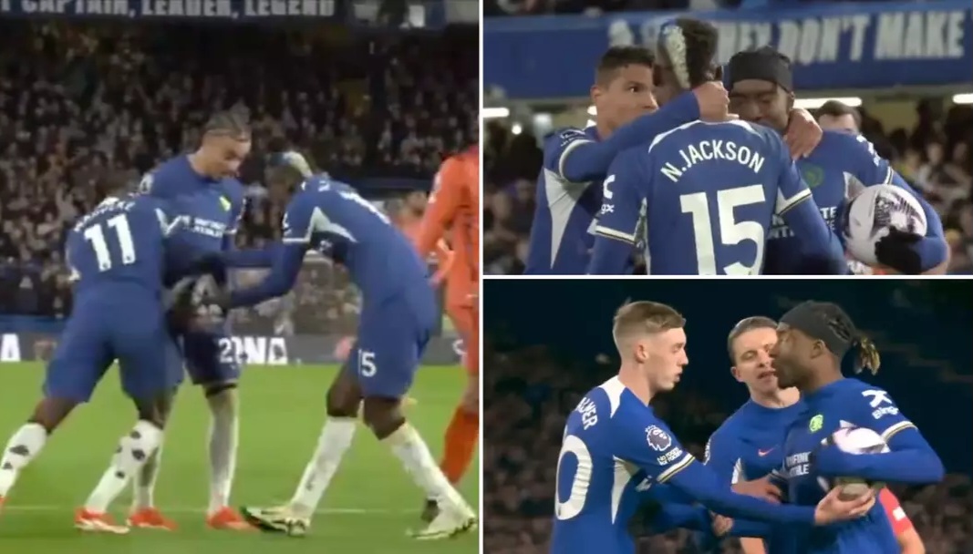 Unseen footage of Chelsea stars arguing about penalty shows exactly what happened