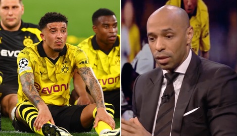 Thierry Henry sends touching message to Jadon Sancho after outstanding display vs PSG