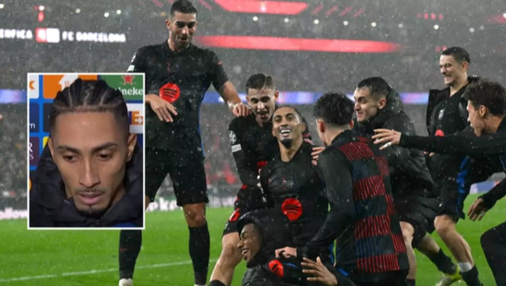 Raphinha explains exactly what happened as tempers flare after Benfica vs Barcelona clash