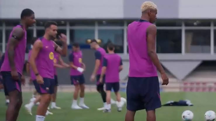 Footage of Rashford’s first Barcelona training session has emerged & it’s got fans talking